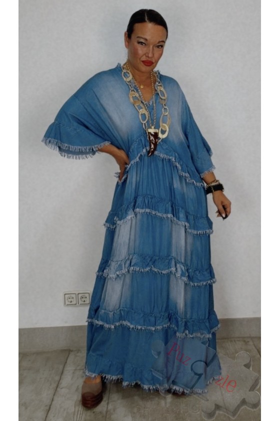 Md.Vestido tejano volantes