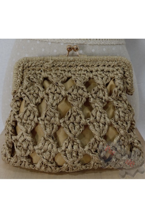 Md.Cartera crochet gold