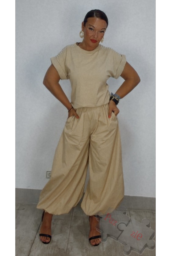 Md.Pantalón bombacho camel