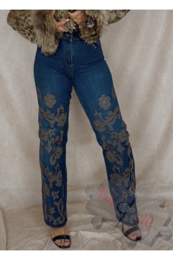 Md.Pantalon tejano bordado