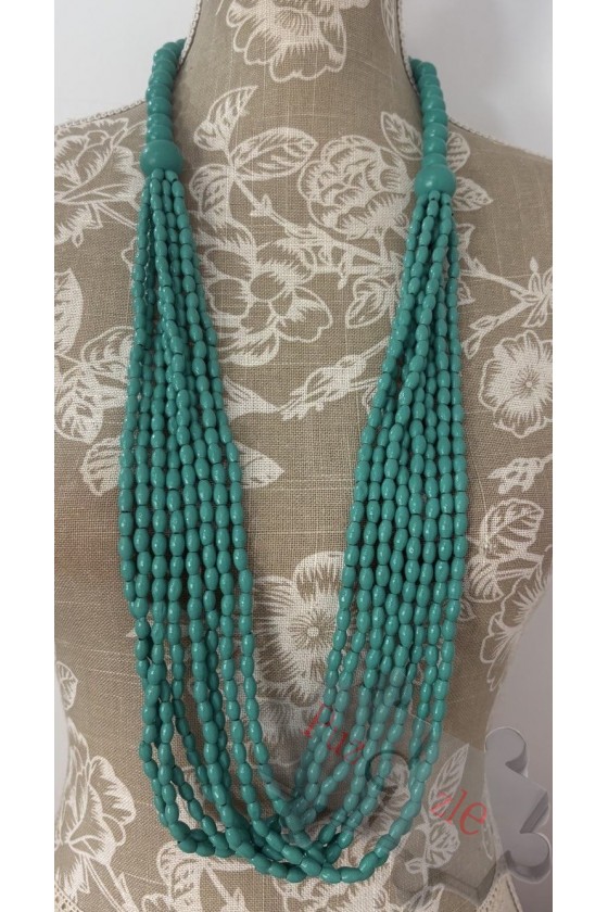 Md.Collar madera turquesa